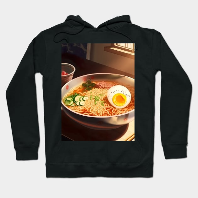 Delicous Japanese Food Ramen Noodles - Anime Wallpaper Hoodie by KAIGAME Art